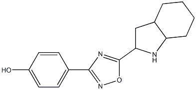 4-[5-(octahydro-1H-indol-2-yl)-1,2,4-oxadiazol-3-yl]phenol,,结构式