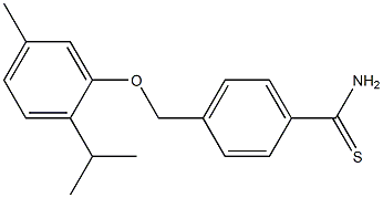 4-[5-methyl-2-(propan-2-yl)phenoxymethyl]benzene-1-carbothioamide Struktur