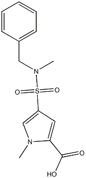 4-[benzyl(methyl)sulfamoyl]-1-methyl-1H-pyrrole-2-carboxylic acid 化学構造式