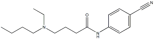 4-[butyl(ethyl)amino]-N-(4-cyanophenyl)butanamide,,结构式