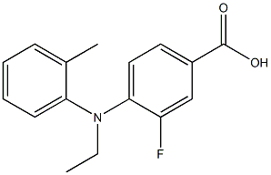4-[ethyl(2-methylphenyl)amino]-3-fluorobenzoic acid Structure