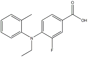 4-[ethyl(2-methylphenyl)amino]-3-fluorobenzoic acid