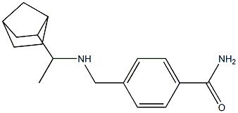 4-{[(1-{bicyclo[2.2.1]heptan-2-yl}ethyl)amino]methyl}benzamide Structure