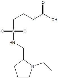 4-{[(1-ethylpyrrolidin-2-yl)methyl]sulfamoyl}butanoic acid Struktur