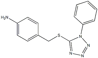 4-{[(1-phenyl-1H-1,2,3,4-tetrazol-5-yl)sulfanyl]methyl}aniline Struktur