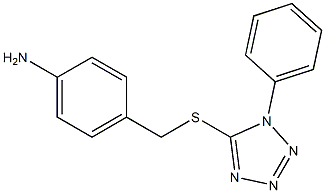 4-{[(1-phenyl-1H-1,2,3,4-tetrazol-5-yl)sulfanyl]methyl}aniline 化学構造式