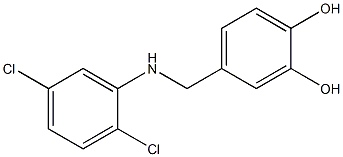 4-{[(2,5-dichlorophenyl)amino]methyl}benzene-1,2-diol Structure