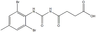 4-{[(2,6-dibromo-4-methylphenyl)carbamoyl]amino}-4-oxobutanoic acid,,结构式