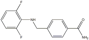 4-{[(2,6-difluorophenyl)amino]methyl}benzamide 结构式