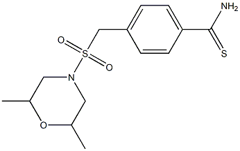 4-{[(2,6-dimethylmorpholine-4-)sulfonyl]methyl}benzene-1-carbothioamide 结构式