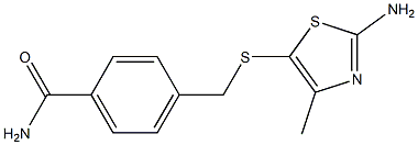 4-{[(2-amino-4-methyl-1,3-thiazol-5-yl)thio]methyl}benzamide Structure