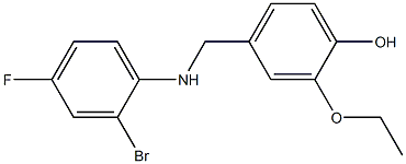 4-{[(2-bromo-4-fluorophenyl)amino]methyl}-2-ethoxyphenol Structure