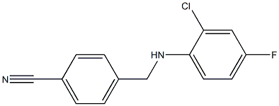4-{[(2-chloro-4-fluorophenyl)amino]methyl}benzonitrile Structure