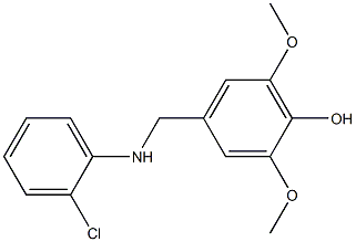 4-{[(2-chlorophenyl)amino]methyl}-2,6-dimethoxyphenol,,结构式