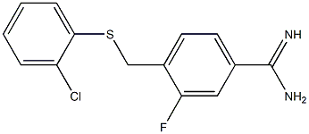  4-{[(2-chlorophenyl)sulfanyl]methyl}-3-fluorobenzene-1-carboximidamide