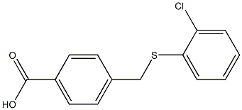 4-{[(2-chlorophenyl)sulfanyl]methyl}benzoic acid,,结构式