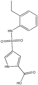 4-{[(2-ethylphenyl)amino]sulfonyl}-1H-pyrrole-2-carboxylic acid Structure