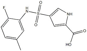 4-{[(2-fluoro-5-methylphenyl)amino]sulfonyl}-1H-pyrrole-2-carboxylic acid Struktur