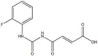 4-{[(2-fluorophenyl)carbamoyl]amino}-4-oxobut-2-enoic acid Struktur
