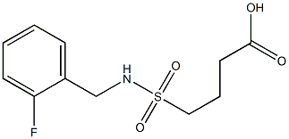 4-{[(2-fluorophenyl)methyl]sulfamoyl}butanoic acid Struktur