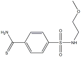 4-{[(2-methoxyethyl)amino]sulfonyl}benzenecarbothioamide 结构式