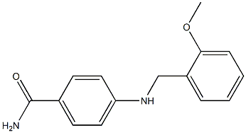 4-{[(2-methoxyphenyl)methyl]amino}benzamide 化学構造式