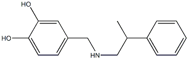 4-{[(2-phenylpropyl)amino]methyl}benzene-1,2-diol 化学構造式