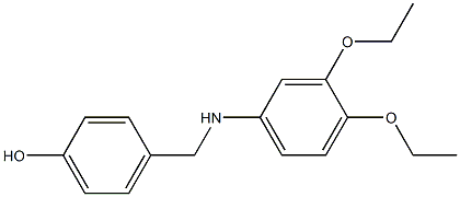 4-{[(3,4-diethoxyphenyl)amino]methyl}phenol 化学構造式