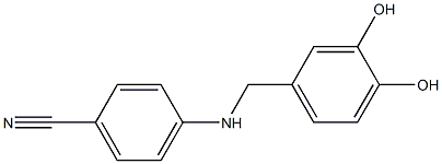 4-{[(3,4-dihydroxyphenyl)methyl]amino}benzonitrile Structure