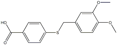 4-{[(3,4-dimethoxyphenyl)methyl]sulfanyl}benzoic acid|