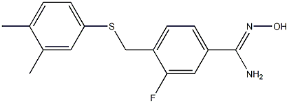 4-{[(3,4-dimethylphenyl)sulfanyl]methyl}-3-fluoro-N'-hydroxybenzene-1-carboximidamide