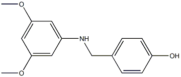 4-{[(3,5-dimethoxyphenyl)amino]methyl}phenol 化学構造式