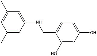 4-{[(3,5-dimethylphenyl)amino]methyl}benzene-1,3-diol,,结构式