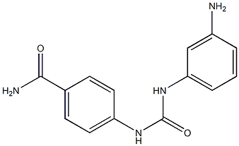 4-{[(3-aminophenyl)carbamoyl]amino}benzamide 化学構造式