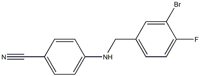  4-{[(3-bromo-4-fluorophenyl)methyl]amino}benzonitrile