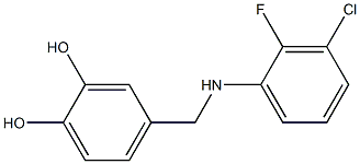 4-{[(3-chloro-2-fluorophenyl)amino]methyl}benzene-1,2-diol,,结构式