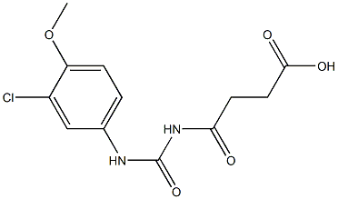 4-{[(3-chloro-4-methoxyphenyl)carbamoyl]amino}-4-oxobutanoic acid Structure