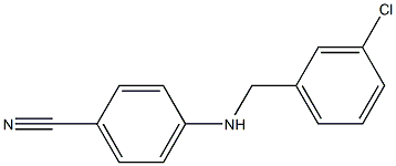 4-{[(3-chlorophenyl)methyl]amino}benzonitrile 结构式