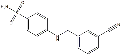 4-{[(3-cyanophenyl)methyl]amino}benzene-1-sulfonamide 结构式