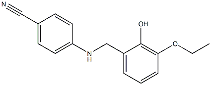 4-{[(3-ethoxy-2-hydroxyphenyl)methyl]amino}benzonitrile Structure