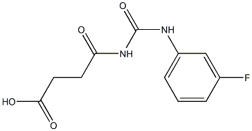 4-{[(3-fluorophenyl)carbamoyl]amino}-4-oxobutanoic acid Structure