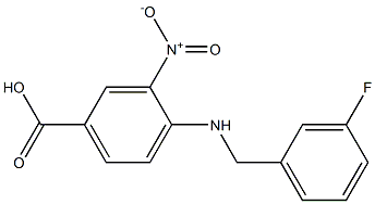4-{[(3-fluorophenyl)methyl]amino}-3-nitrobenzoic acid Structure