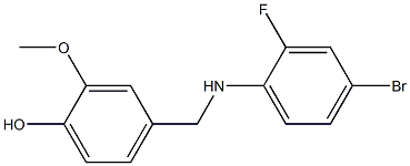 4-{[(4-bromo-2-fluorophenyl)amino]methyl}-2-methoxyphenol Structure