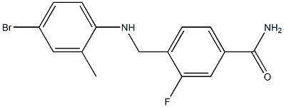 4-{[(4-bromo-2-methylphenyl)amino]methyl}-3-fluorobenzamide Structure