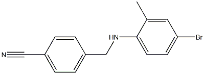 4-{[(4-bromo-2-methylphenyl)amino]methyl}benzonitrile Structure