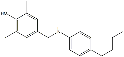 4-{[(4-butylphenyl)amino]methyl}-2,6-dimethylphenol,,结构式