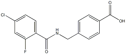 4-{[(4-chloro-2-fluorophenyl)formamido]methyl}benzoic acid,,结构式