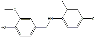4-{[(4-chloro-2-methylphenyl)amino]methyl}-2-methoxyphenol,,结构式