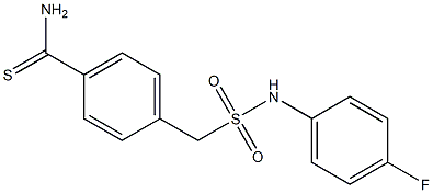 4-{[(4-fluorophenyl)sulfamoyl]methyl}benzene-1-carbothioamide Struktur