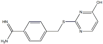 4-{[(4-hydroxypyrimidin-2-yl)sulfanyl]methyl}benzene-1-carboximidamide Structure